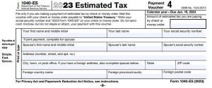 voucher for 2023 q4 estimated taxes